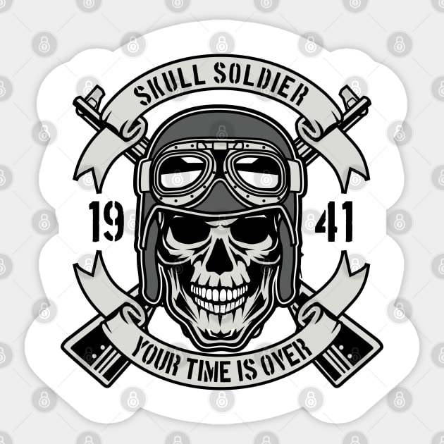 Skull Motorcycle Bike Helmet Sticker by ShirtyLife